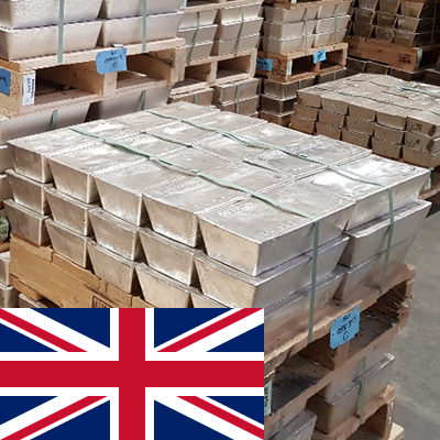 Silver bars stored in an LBMA approved vault in London